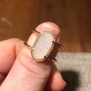 Elyse size 7 ring irredescent drusy rose gold